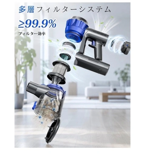 新品未開封 Hearten コードレス掃除機 P12 自立式 1.6L大容量の写真5枚目
