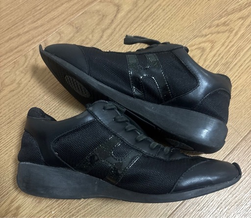 Hawkins Sport レディース ヒールアップ スニーカー ブラック 23cmの写真2枚目