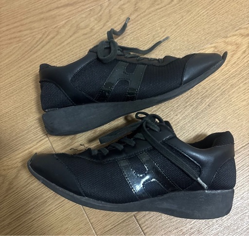 Hawkins Sport レディース ヒールアップ スニーカー ブラック 23cmの写真3枚目