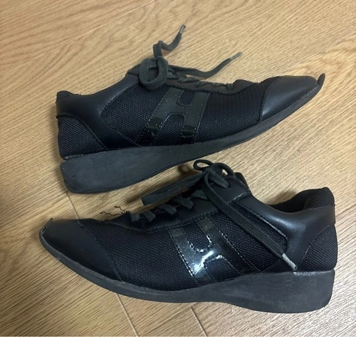 Hawkins Sport レディース ヒールアップ スニーカー ブラック 23cmの写真3枚目