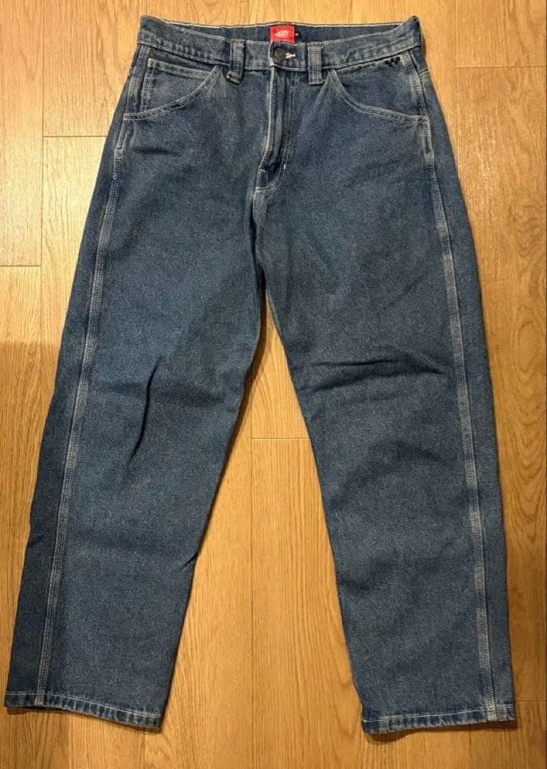 【美品】VANS スケート チェック5 ルーズデニムパンツ インディゴ 30