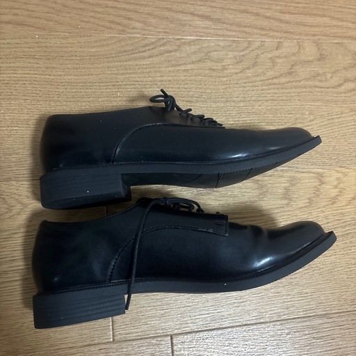GU ブラック レースアップシューズ 23.5cm レディース フェイクレザーの写真2枚目