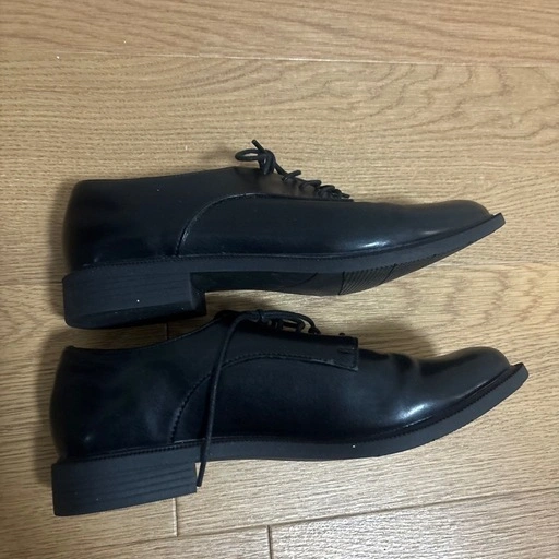 GU ブラック レースアップシューズ 23.5cm レディース フェイクレザーの写真2枚目