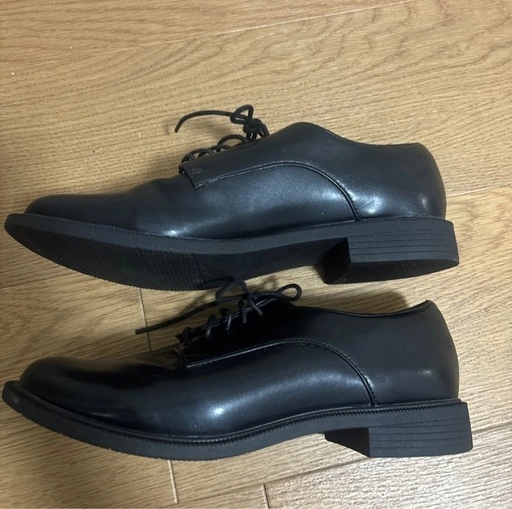GU ブラック レースアップシューズ 23.5cm レディース フェイクレザーの写真3枚目