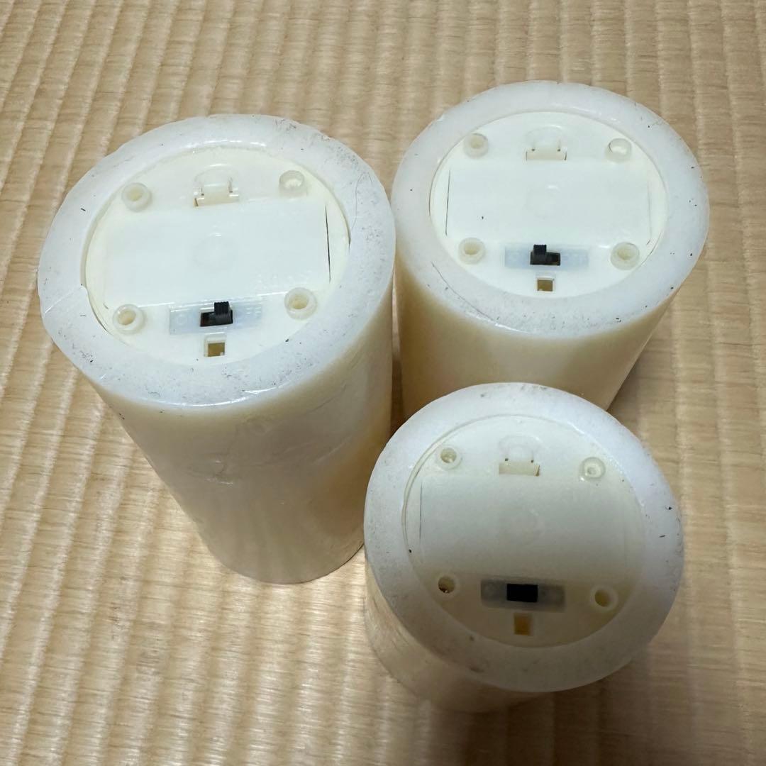 【動作確認済】LEDキャンドル 3個セット リモコン付き 間接照明の写真2枚目