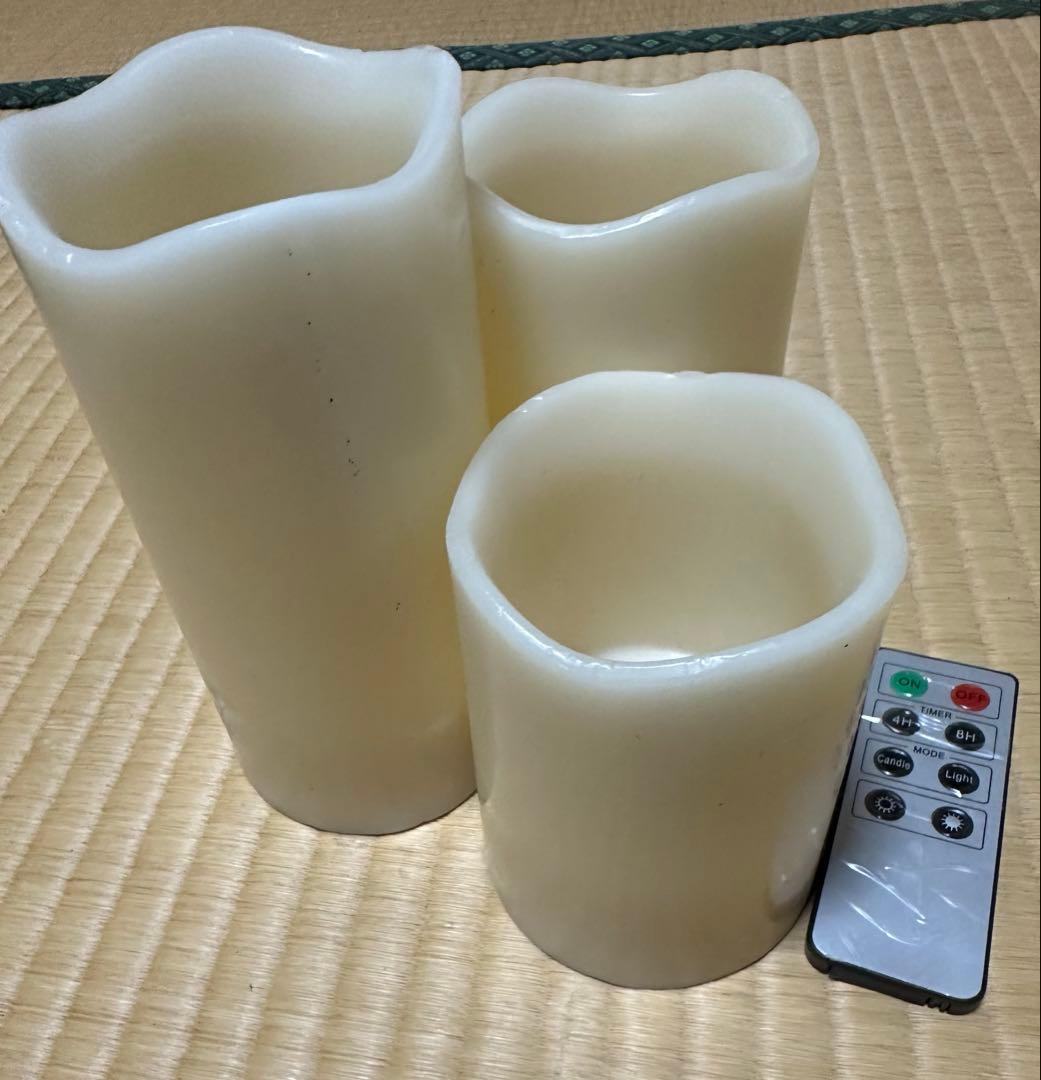 【動作確認済】LEDキャンドル 3個セット リモコン付き 間接照明の写真3枚目