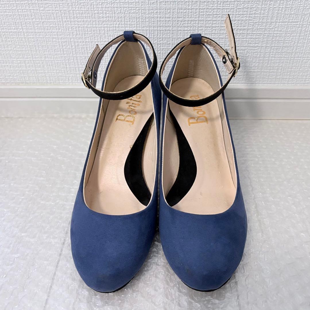 BONITA スエード調 ストラップ付きパンプス 【23.0cm】の写真2枚目