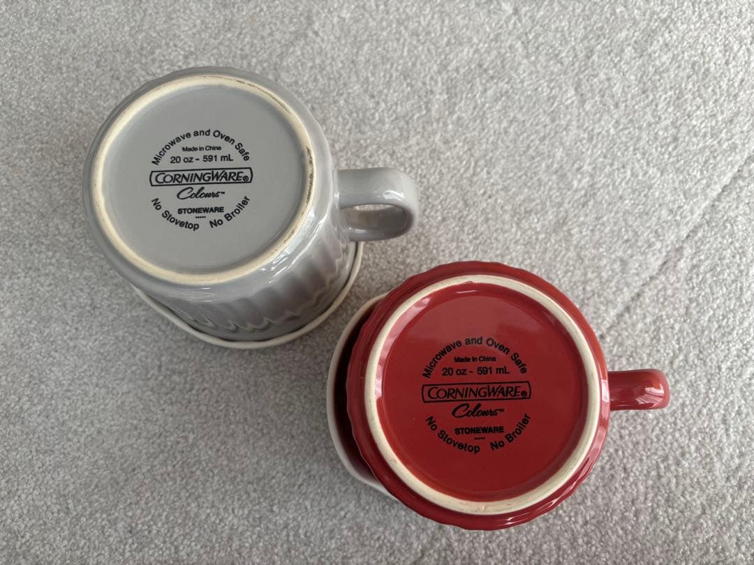 コーニングウェア マグ 20オンス 2点 セット- オーブン使用可能の写真2枚目