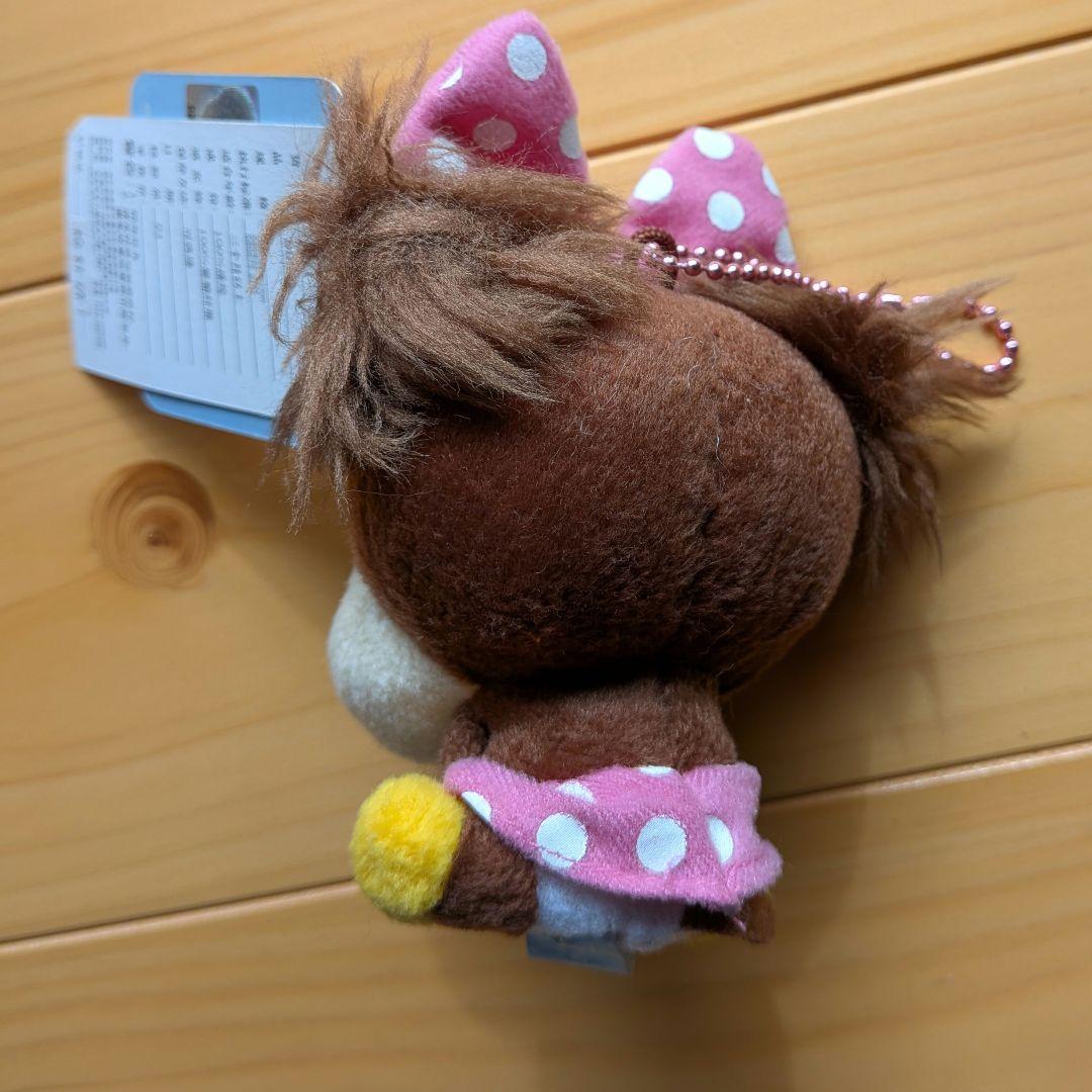 【タグ付き】ディズニーベビー ミニーマウス ぬいぐるみマスコット ドットリボンの写真2枚目
