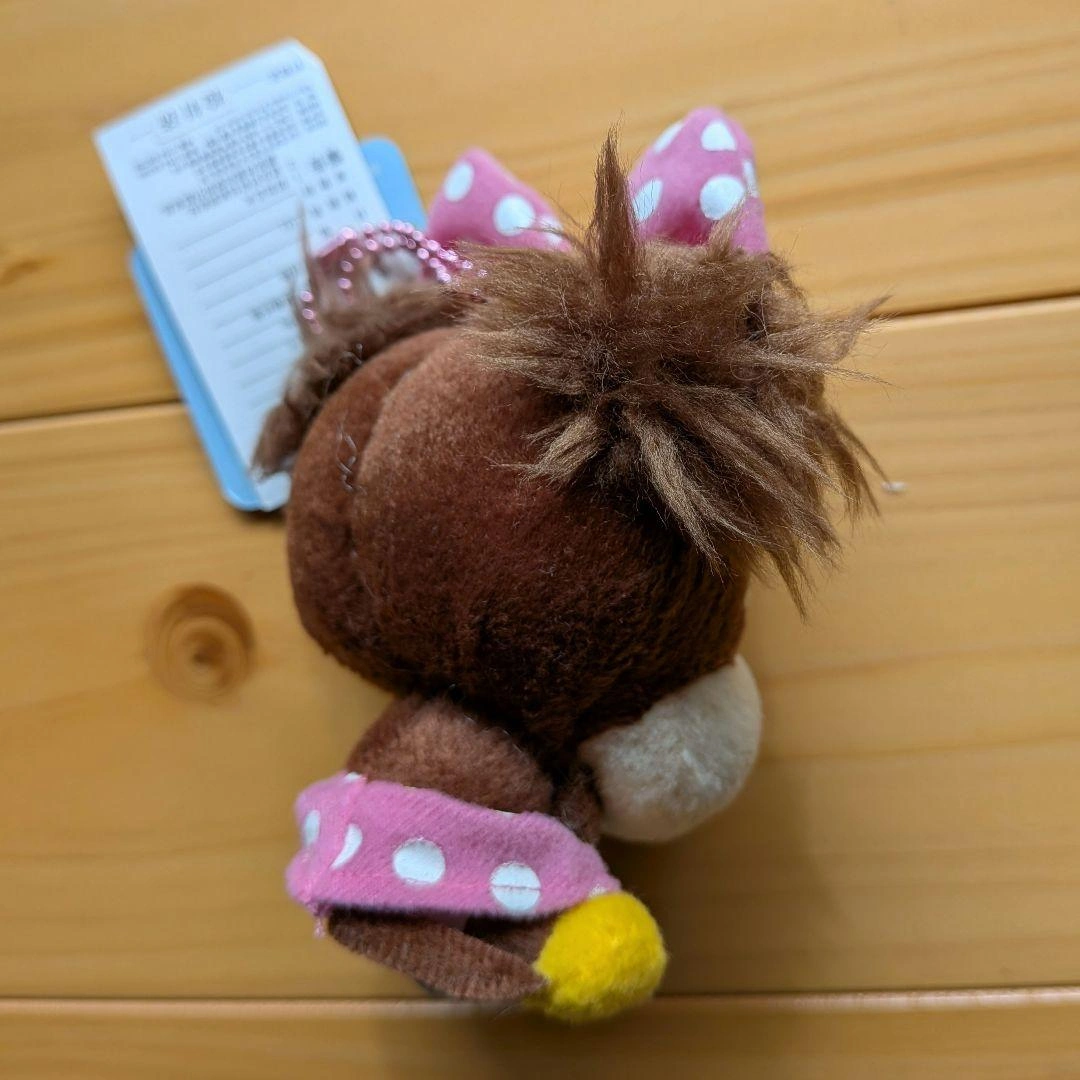 【タグ付き】ディズニーベビー ミニーマウス ぬいぐるみマスコット ドットリボンの写真3枚目