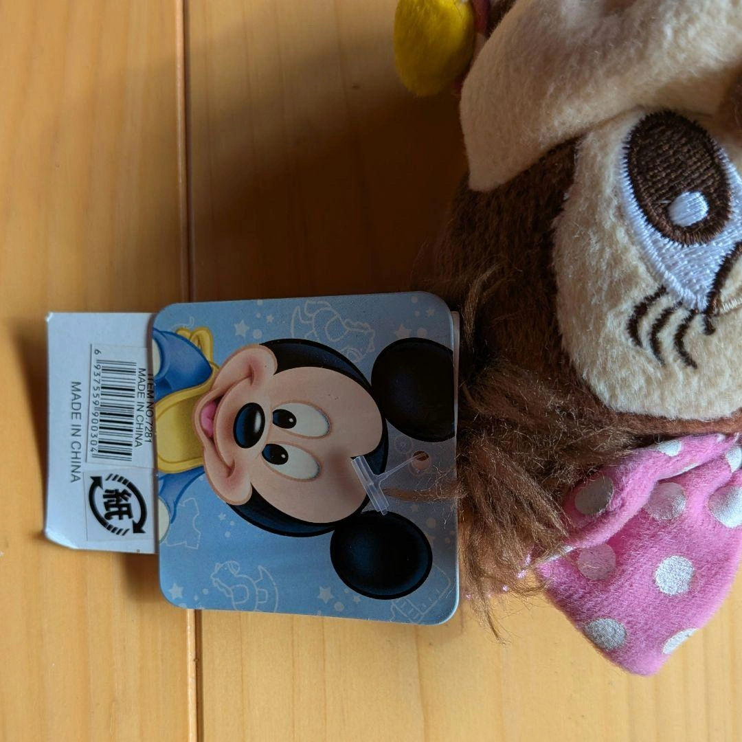 【タグ付き】ディズニーベビー ミニーマウス ぬいぐるみマスコット ドットリボンの写真4枚目