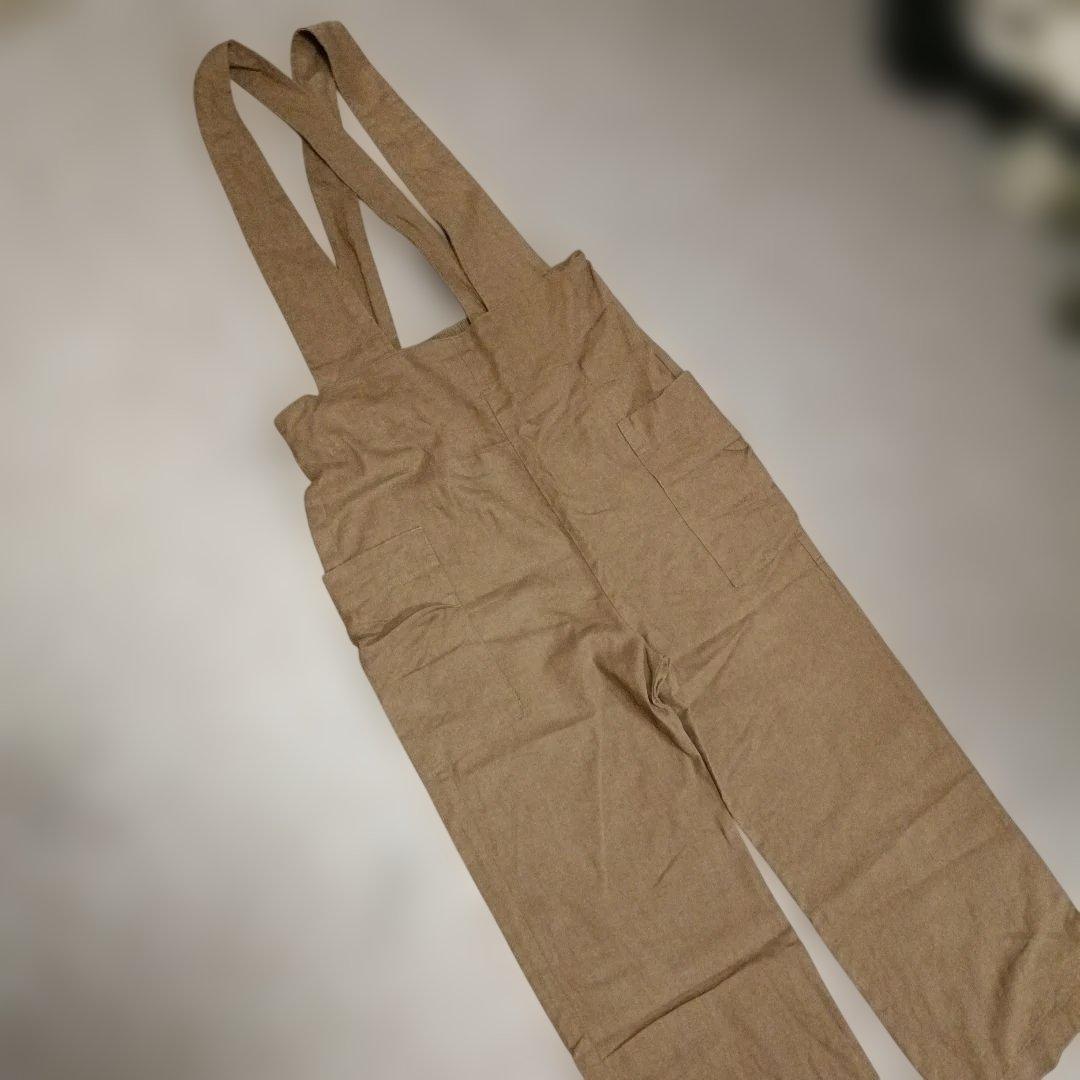 ベージュ サロペット オーバーオールの写真2枚目