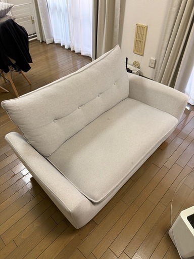 ローソファにもなるコンパクトソファ 布張りタイプ