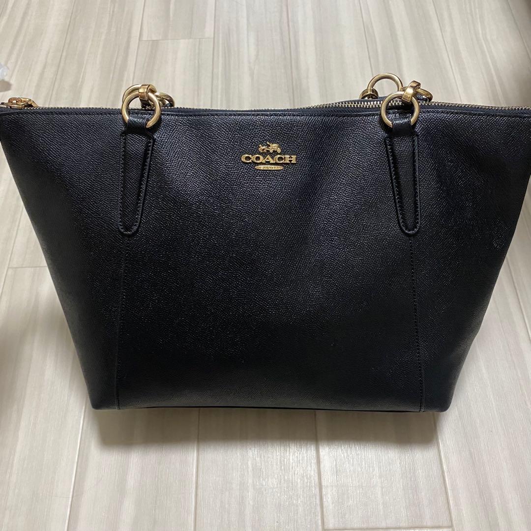 【美品】COACH コーチ クロスグレーンレザー ジップ トップ トートバッグの写真6枚目