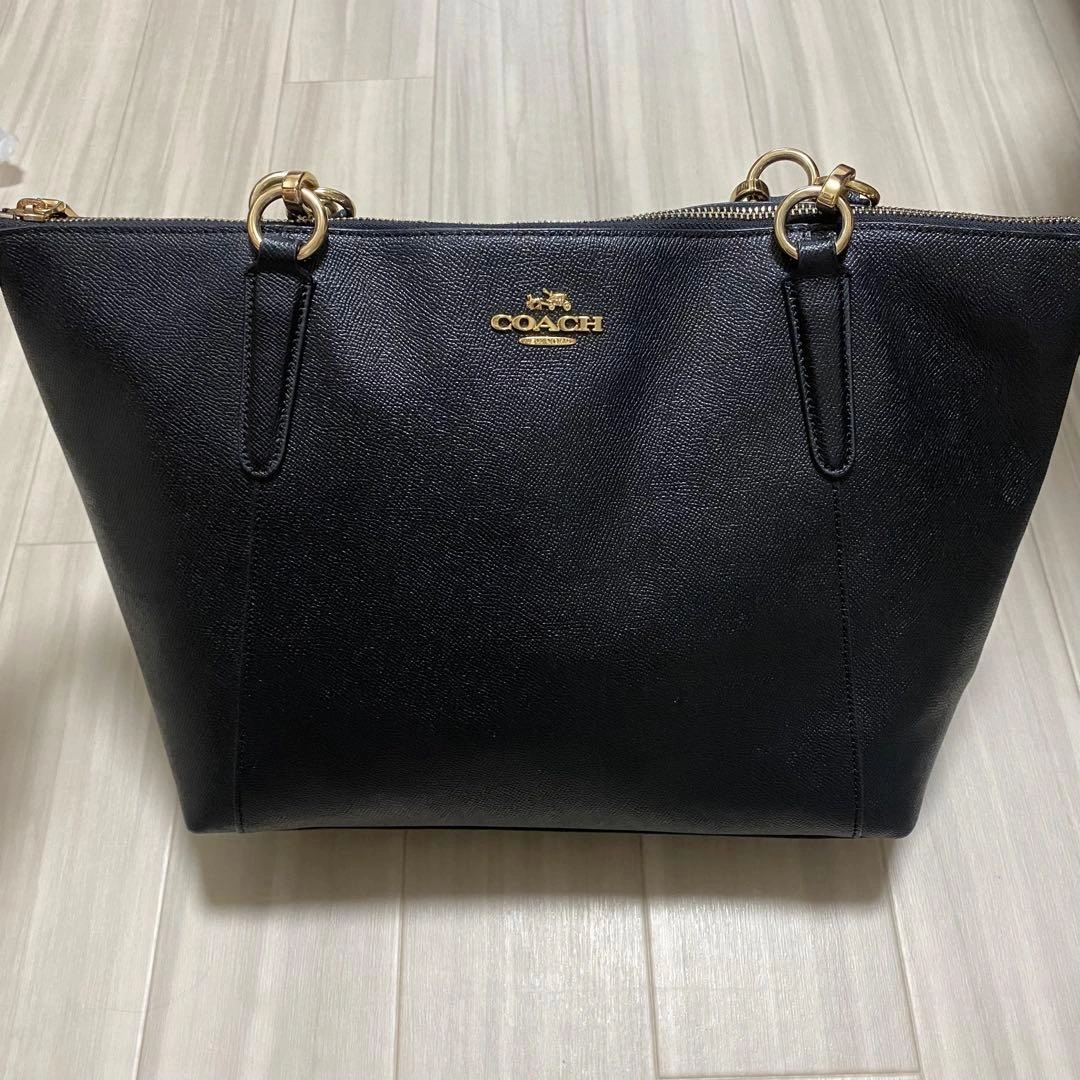 【美品】COACH コーチ クロスグレーンレザー ジップ トップ トートバッグの写真6枚目