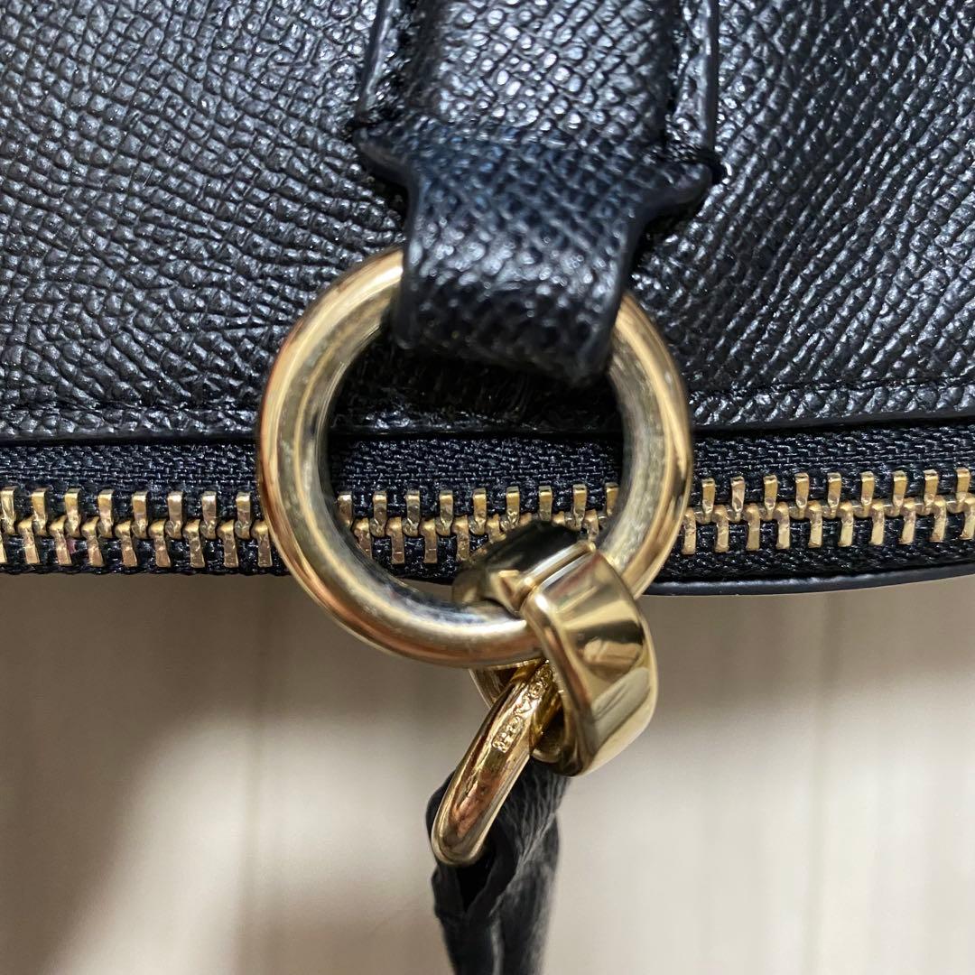 【美品】COACH コーチ クロスグレーンレザー ジップ トップ トートバッグの写真9枚目