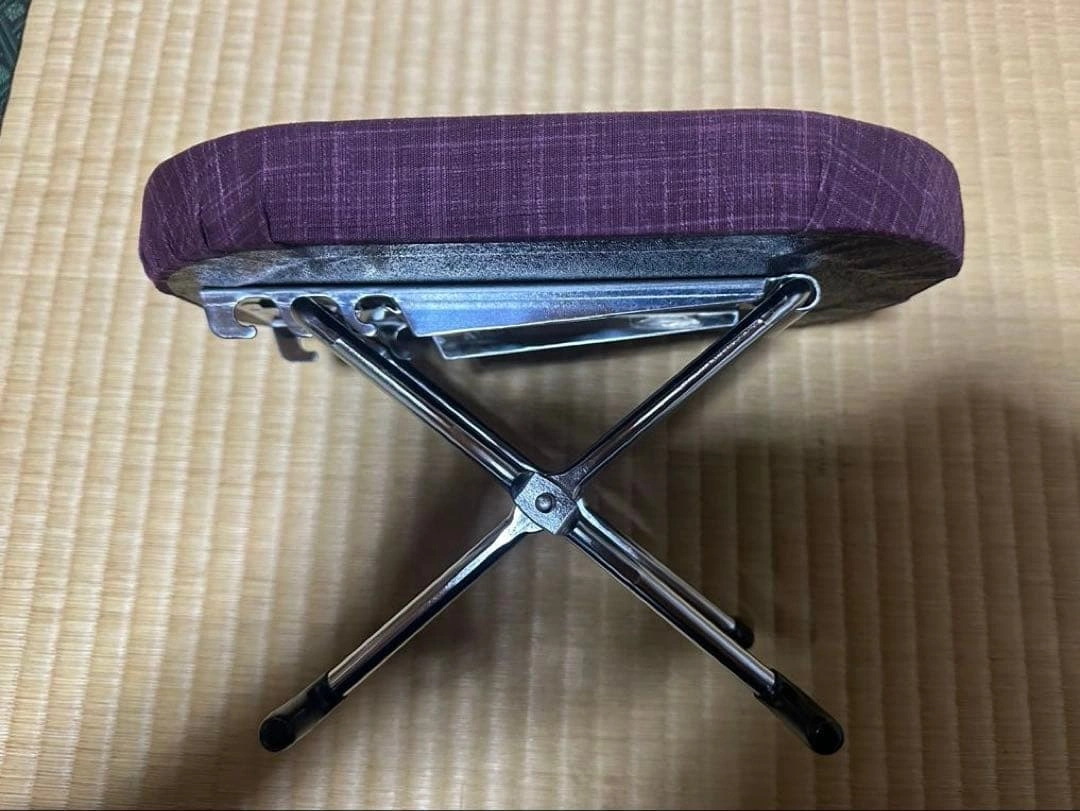 携帯用 正座椅子 折りたたみ式 紫 収納袋付き 正座補助