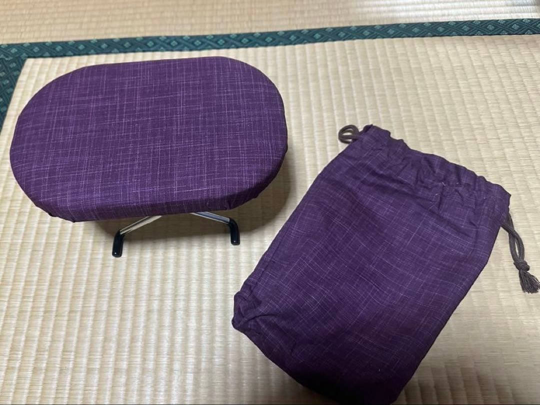携帯用 正座椅子 折りたたみ式 紫 収納袋付き 正座補助の写真4枚目