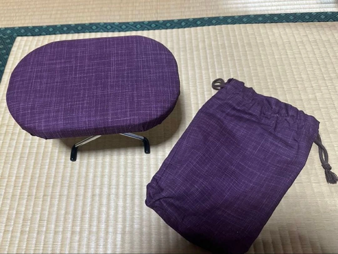 携帯用 正座椅子 折りたたみ式 紫 収納袋付き 正座補助の写真4枚目