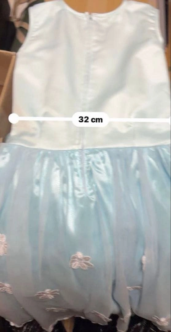 KODOMODRESS キッズドレス ライトブルー 花柄刺繍の写真4枚目