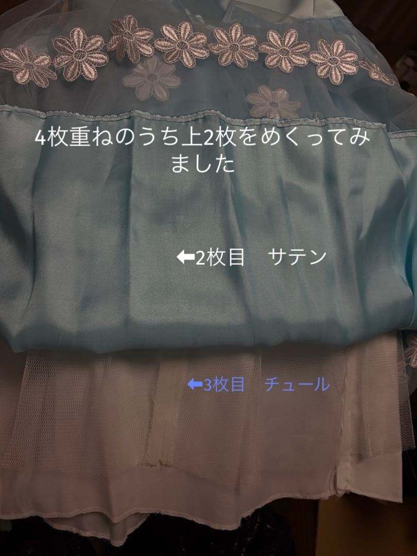 KODOMODRESS キッズドレス ライトブルー 花柄刺繍の写真6枚目