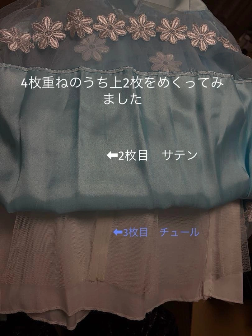 KODOMODRESS キッズドレス ライトブルー 花柄刺繍の写真6枚目