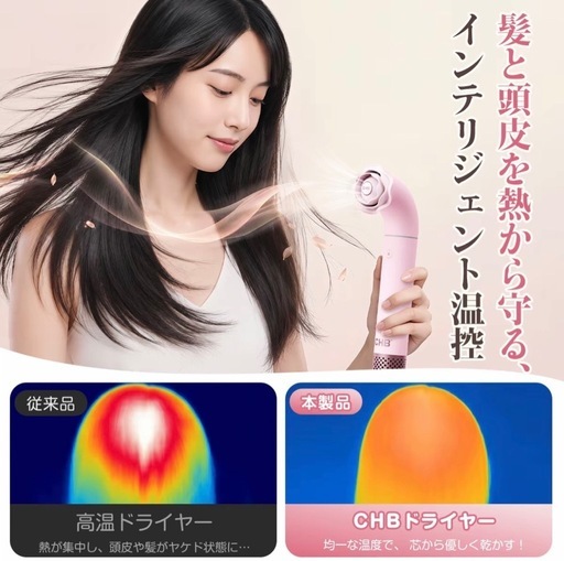 新品未使用 カーブヘアドライヤー 約275g超軽量 スタンド付の写真4枚目