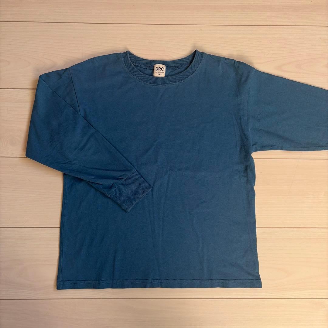 BRANSHES 140cm バックプリント 長袖Tシャツ(ブルー)の写真2枚目