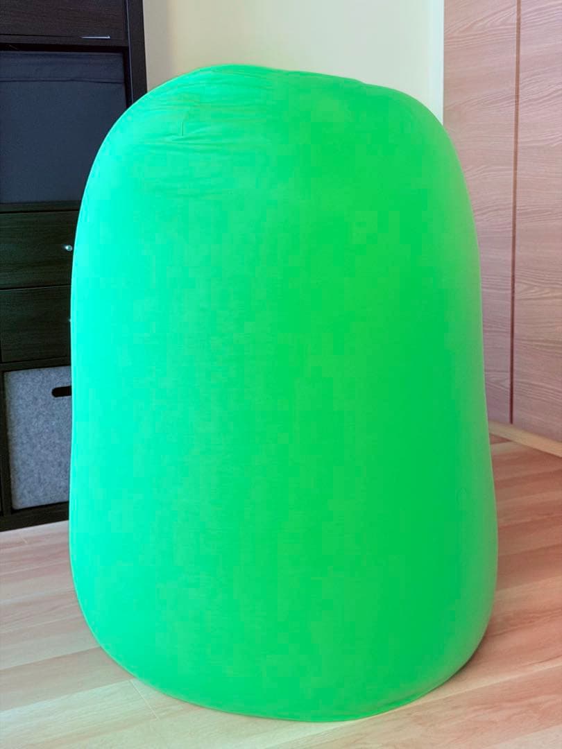 ビーズソファ グリーン 美品の写真4枚目