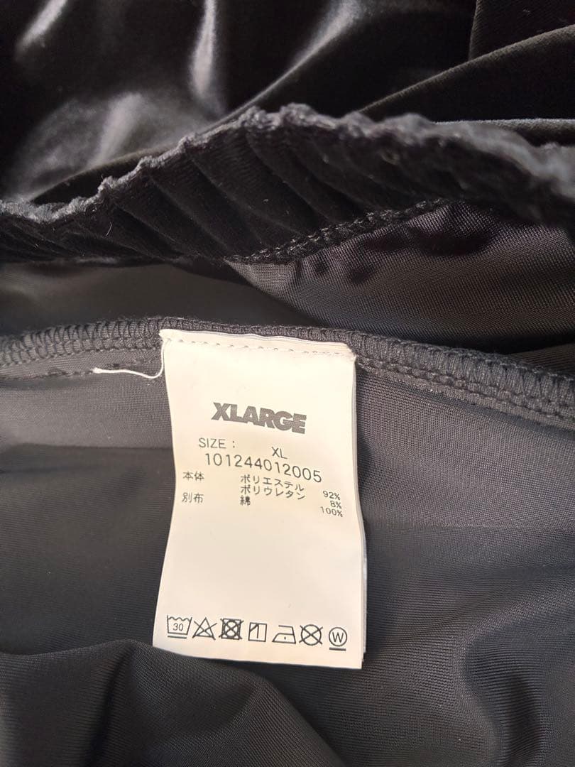XLARGE エクストララージ ベロア ハーフジップ トラックジャケットXL 黒の写真4枚目