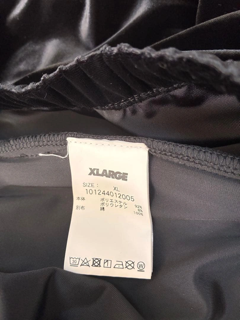 XLARGE エクストララージ ベロア ハーフジップ トラックジャケットXL 黒の写真4枚目