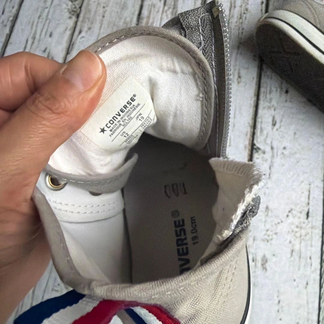 CONVERSE キッズ スニーカー 19cm グレー ハイカットの写真3枚目