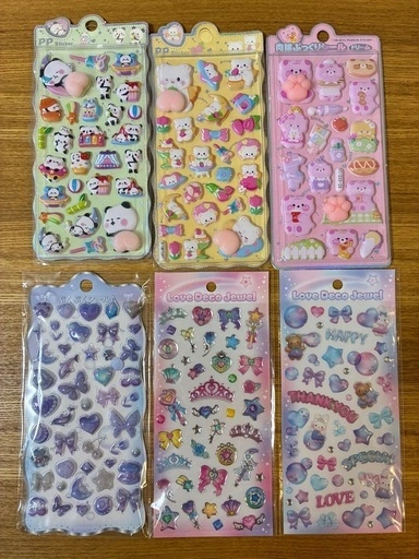 ぷにぷにシール ぷっくりシールなど