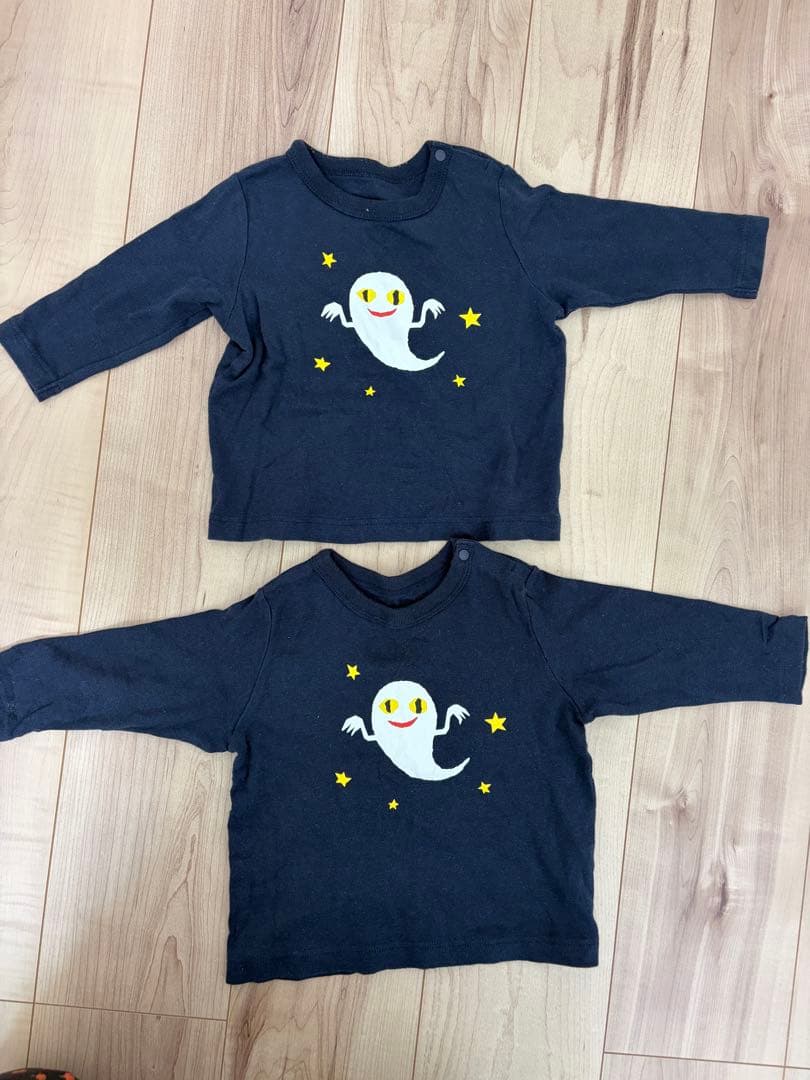 ユニクロ ねないこだれだ おばけ 長袖Tシャツ 80cm 2枚 双子の写真3枚目
