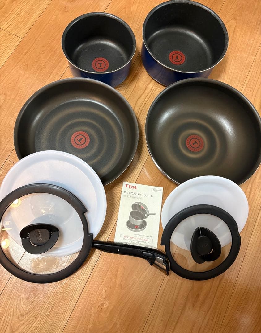 T-fal インジニオ・ネオ 鍋・フライパン、蓋、取っ手　9点セット