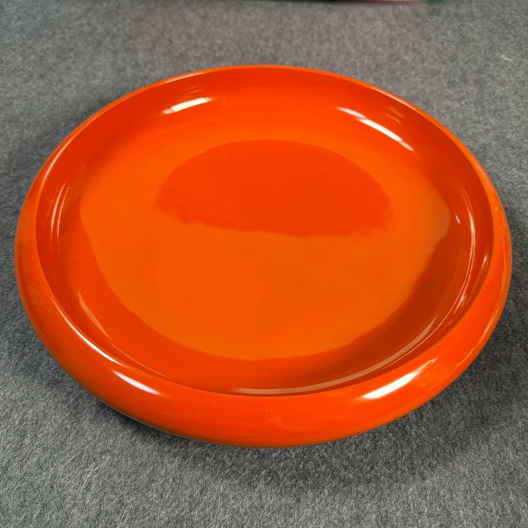 未使用　木製本漆塗　高級漆器　平鉢洗朱の写真2枚目
