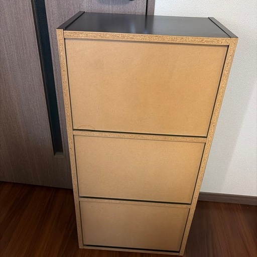 【無料】木製3段カラーボックス 2個セット（傷あり）の写真2枚目
