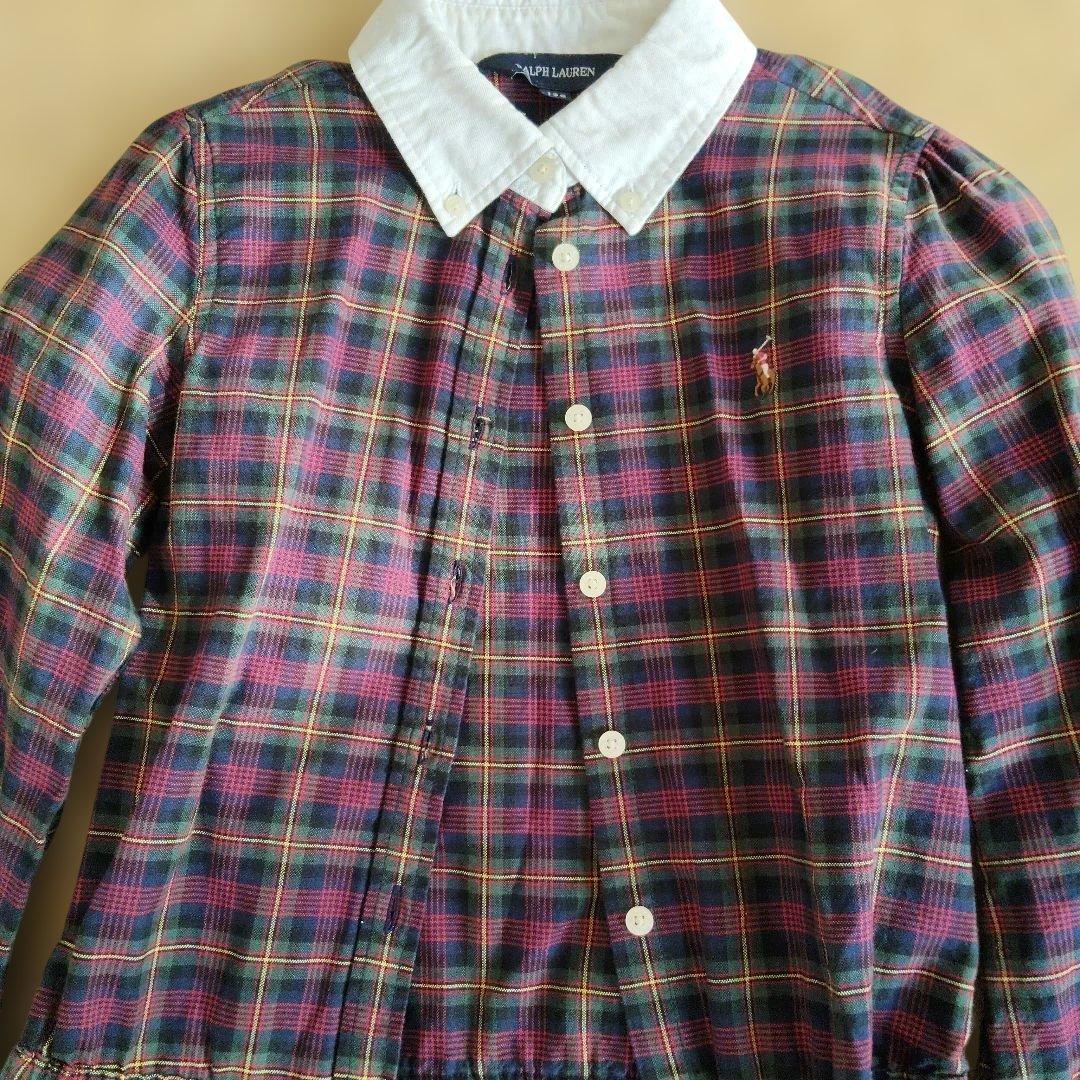 RALPH LAUREN チェック柄 ワンピース 130cmの写真3枚目