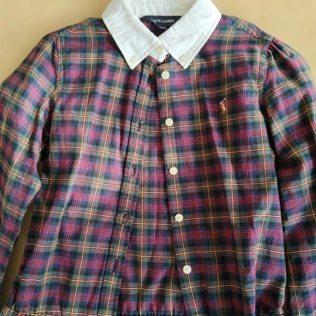 RALPH LAUREN チェック柄 ワンピース 130cmの写真3枚目