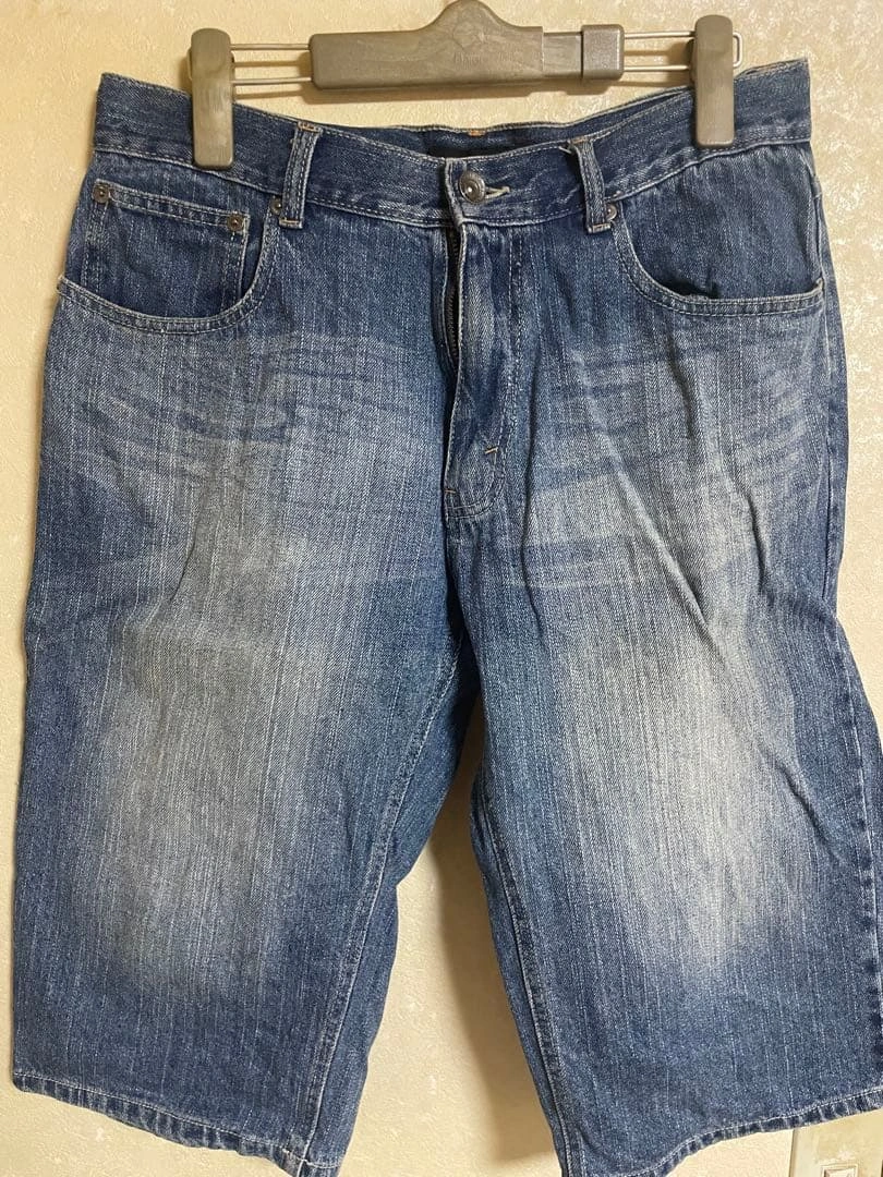 BARCEDOS ダークブルー ショート デニムパンツ