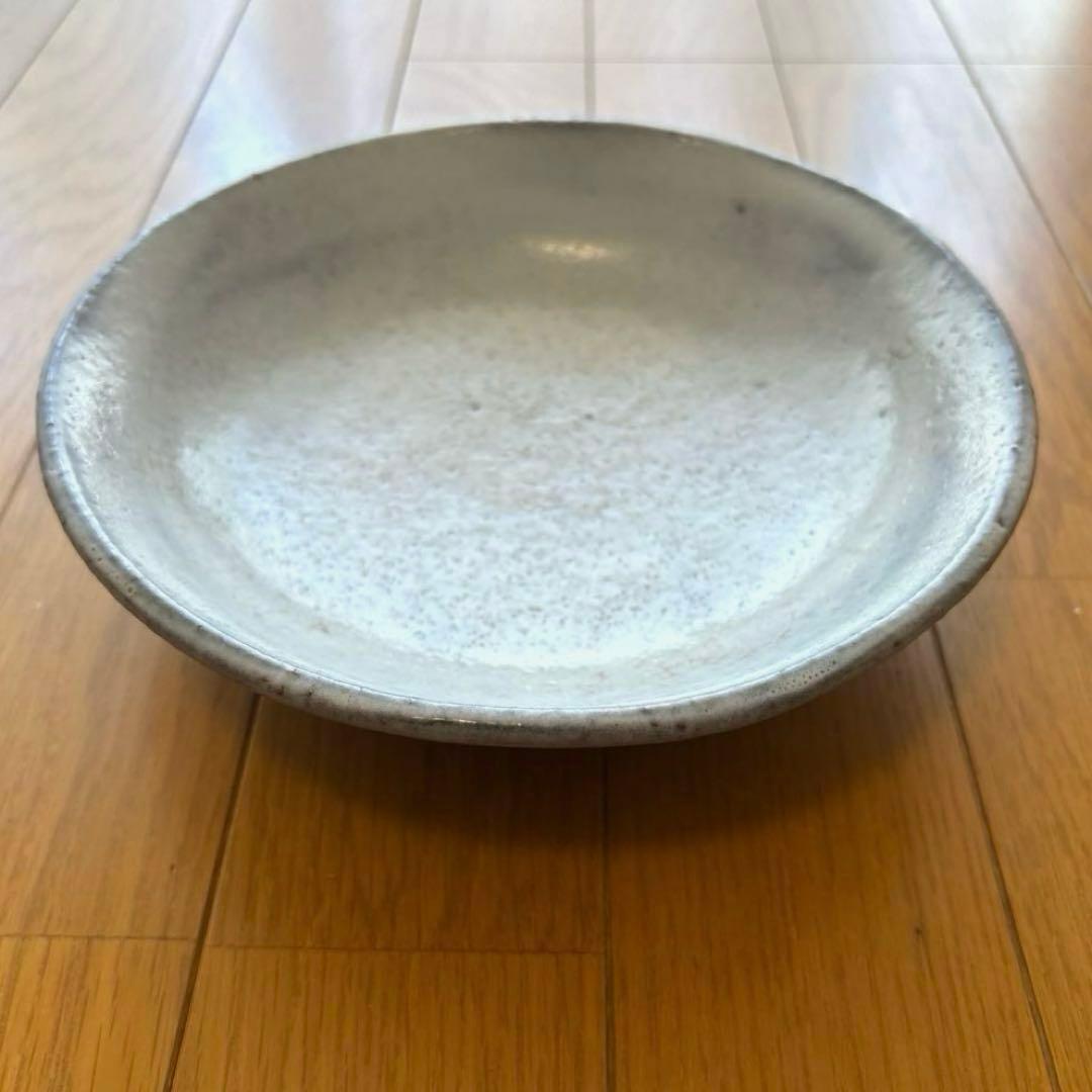 作家物？粉引 白釉 盛鉢 深皿 大皿 21㎝ 和食器 陶芸 陶器 モダン うつわの写真2枚目