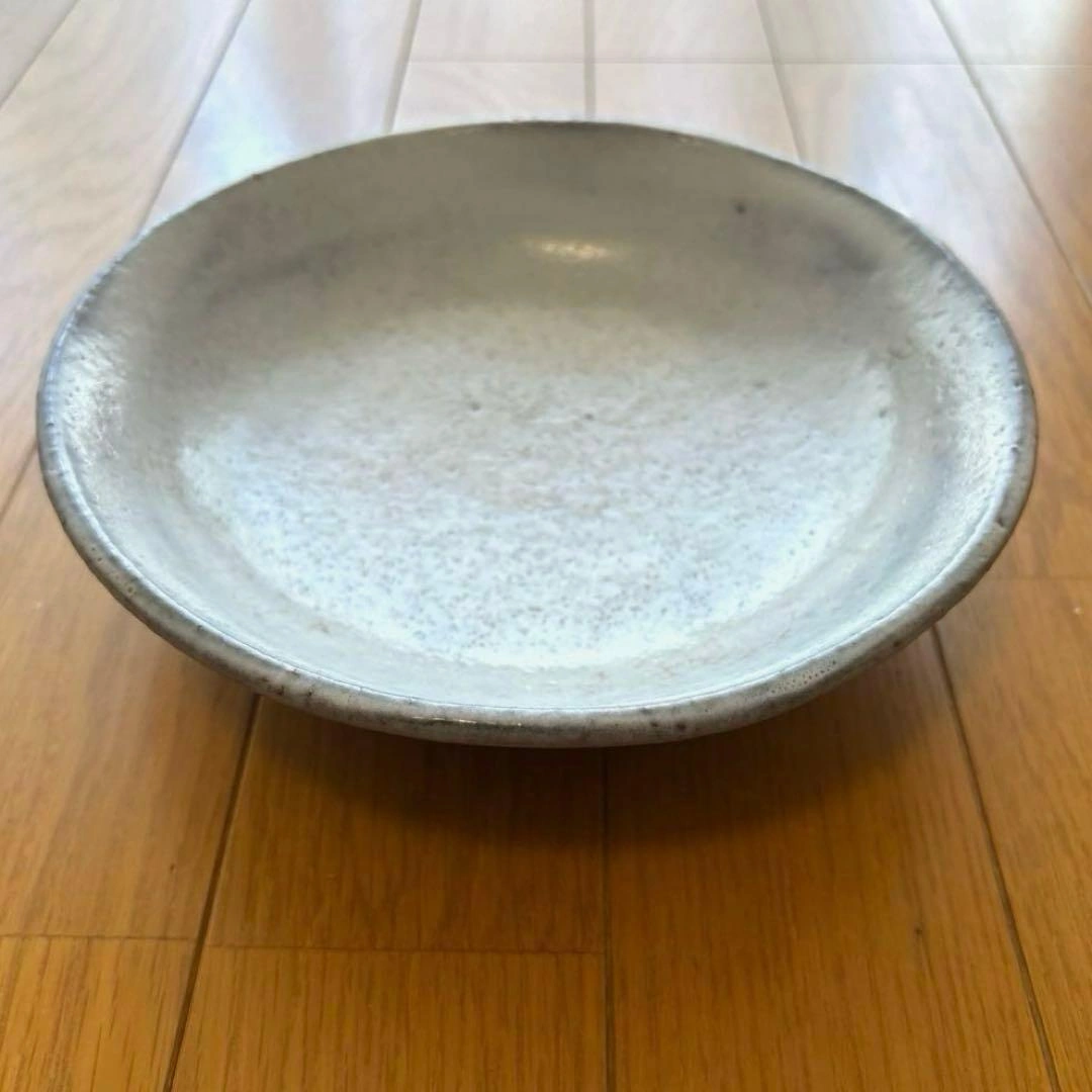 作家物?粉引 白釉 盛鉢 深皿 大皿 21㎝ 和食器 陶芸 陶器 モダン うつわの写真2枚目