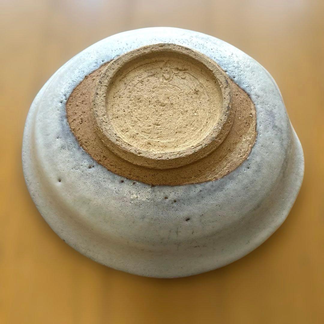 作家物？粉引 白釉 盛鉢 深皿 大皿 21㎝ 和食器 陶芸 陶器 モダン うつわの写真3枚目