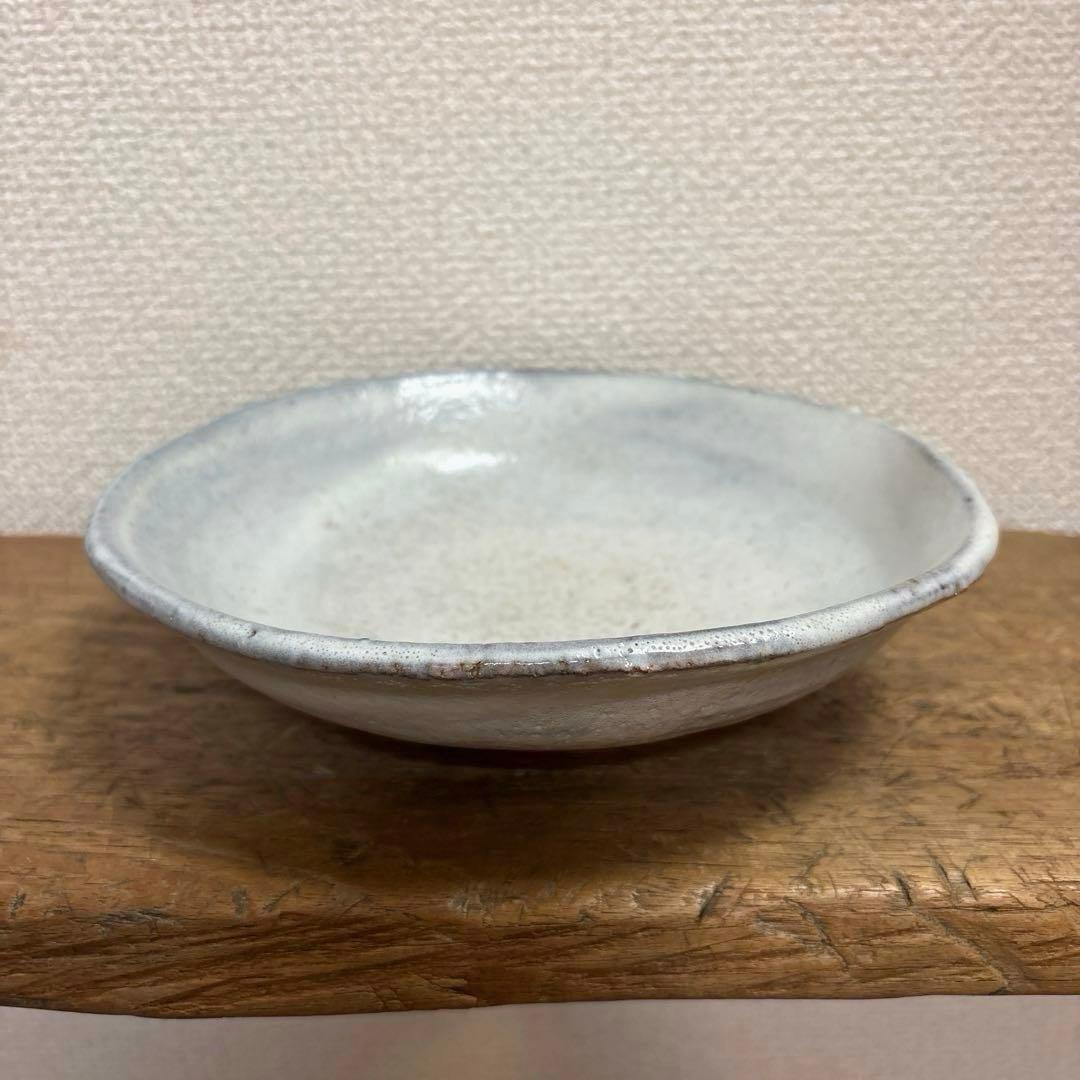 作家物？粉引 白釉 盛鉢 深皿 大皿 21㎝ 和食器 陶芸 陶器 モダン うつわの写真6枚目