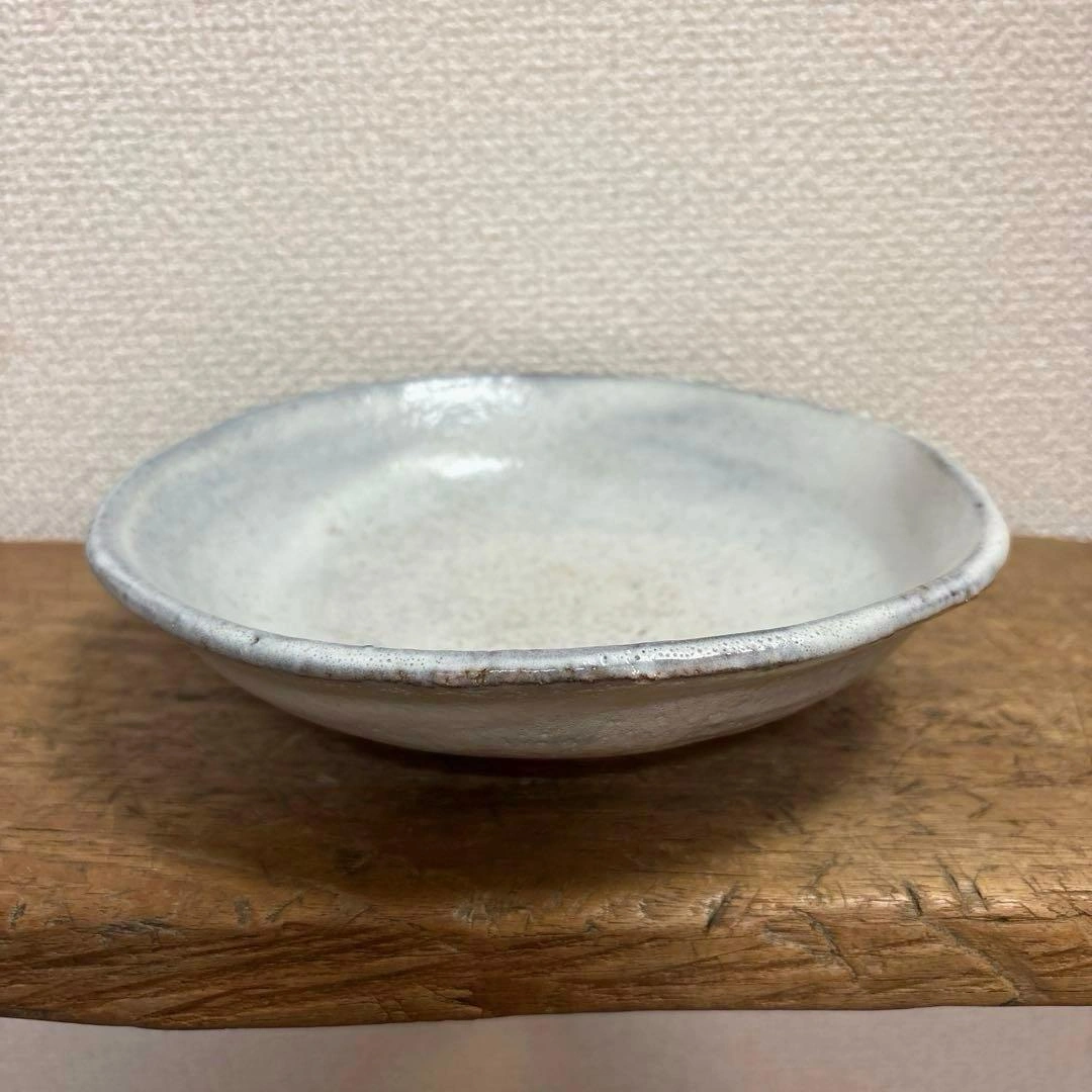 作家物?粉引 白釉 盛鉢 深皿 大皿 21㎝ 和食器 陶芸 陶器 モダン うつわの写真6枚目