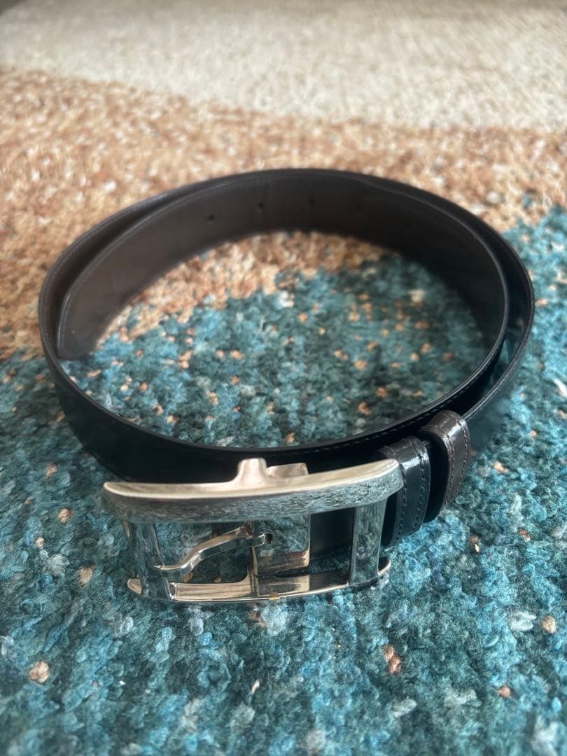 Cartier カルティエ メンズ レザー リバーシブル ベルト 黒茶