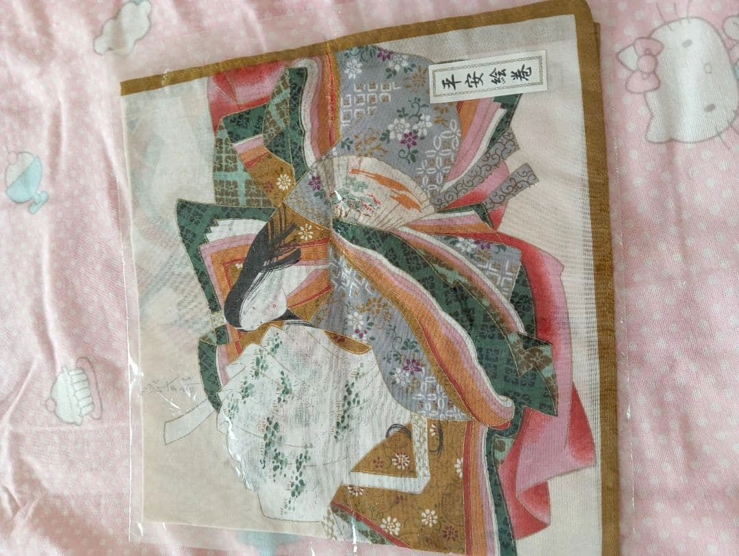 新品未使用未開封平安絵巻 ハンカチ 和柄 レア 和泉式部、持統天皇など