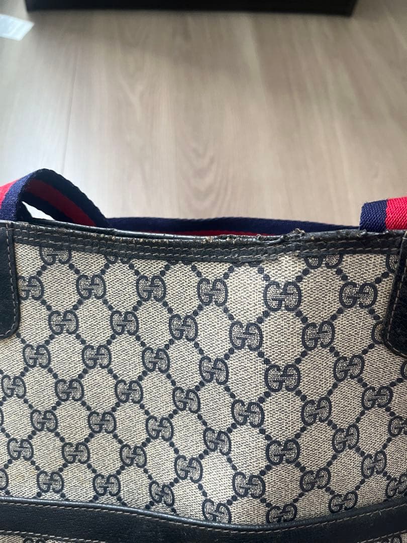 グッチ GUCCI オールド GGスプリーム シェリーライン トートバッグの写真5枚目