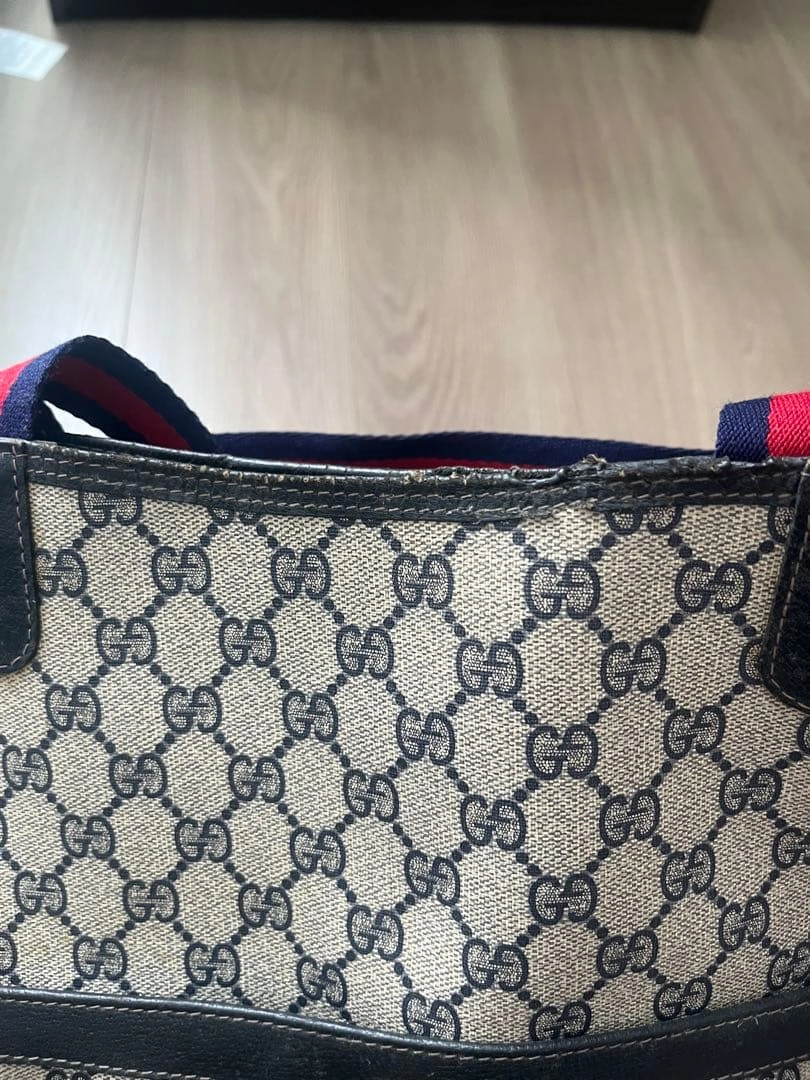 グッチ GUCCI オールド GGスプリーム シェリーライン トートバッグの写真5枚目