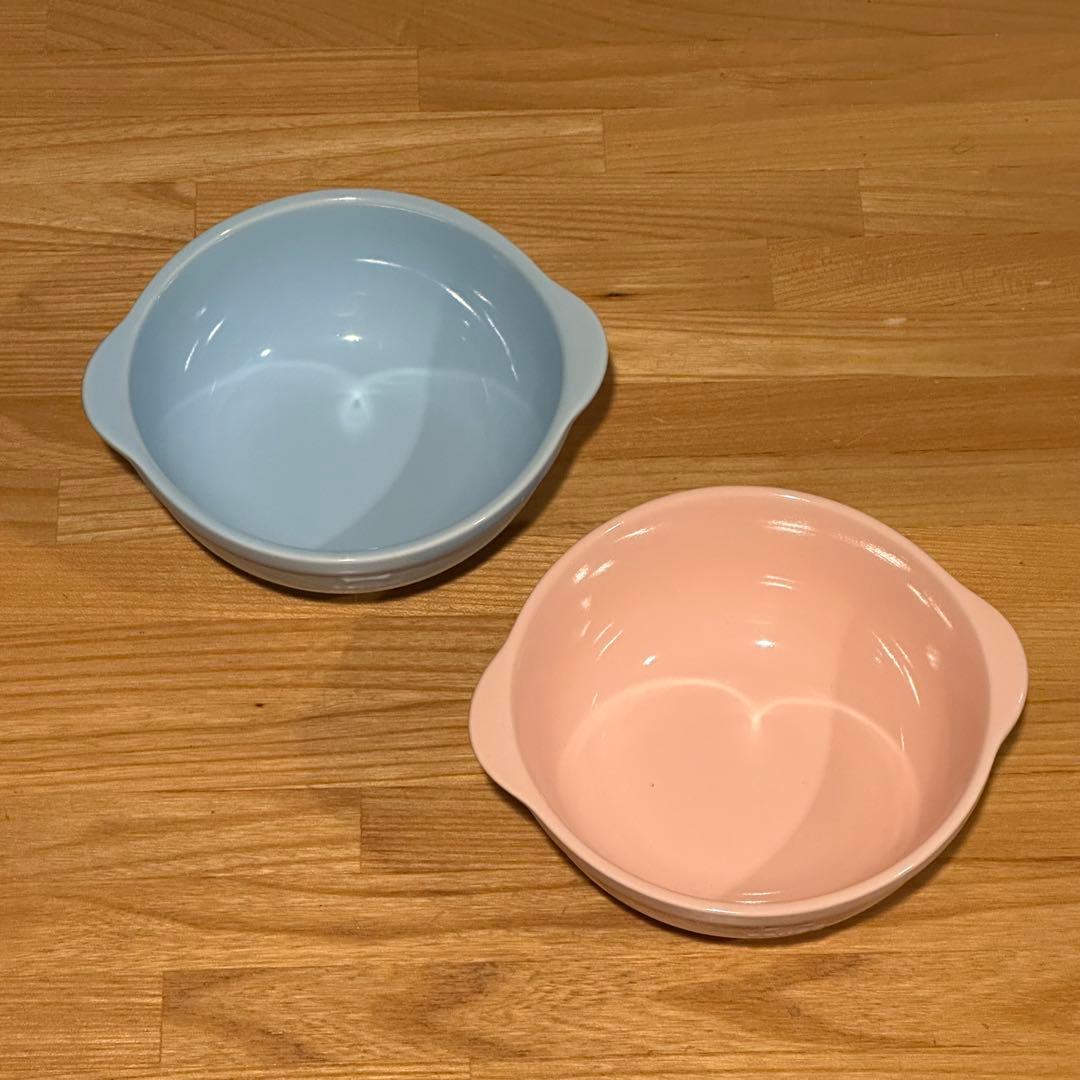 BRUNO  ブルーノ　磁器製ボウル　2個　ブルー＆ピンク